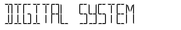 Digital System font preview